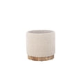 thumbnail image 4 of Carolina Handwoven Hestia Round Wood Base Storage Ottoman, 4 of 9