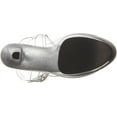thumbnail image 4 of 7" Heel, 2 3/4" PF Ankle Strap Sandal w/Mini Glitters - Clr/Slv, 7, 4 of 8