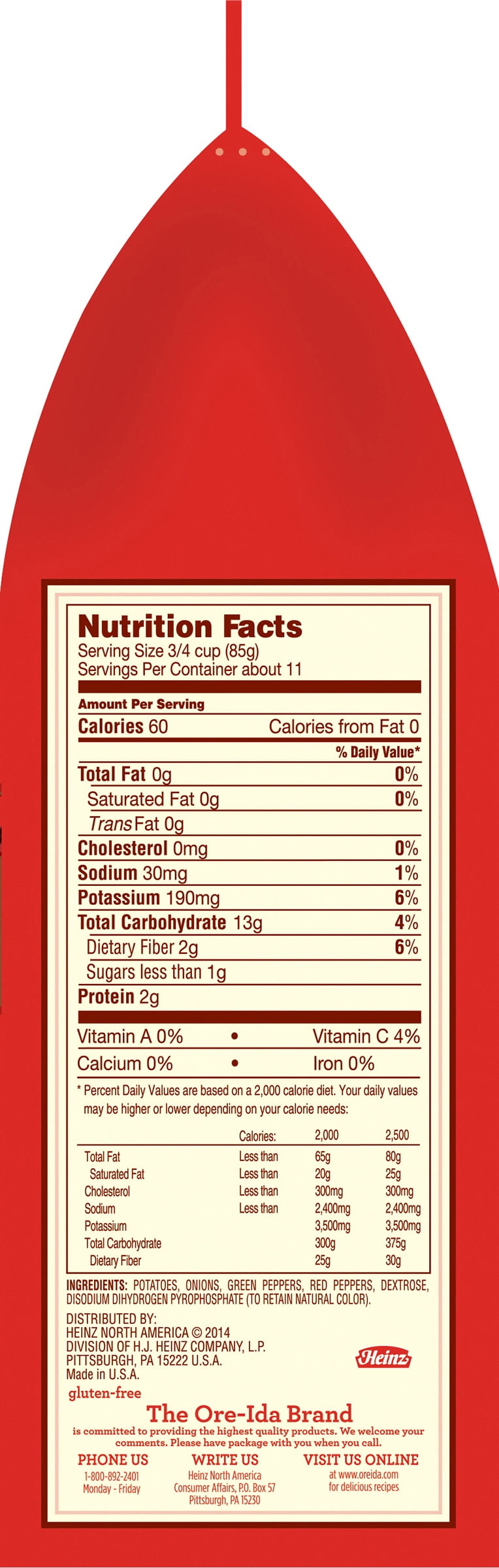 Ore Ida Potatoes O Brien With Onions Peppers 33 6 Oz Bag Walmart Com Walmart Com