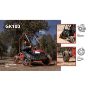 Coleman Powersports GK100 98cc One Seater Gas Powered Go-Kart, for Ages 13 and Up, Red