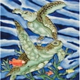 thumbnail image 1 of En Vogue B-192 Sea Turtles - Decorative Ceramic Art Tile - 8 in. x 8 in., 1 of 2