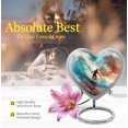thumbnail image 5 of Sundown Wave Cremation Urn Human Ashes - Large Urns For Human Ashes - Urn For Ashes Adult Male - Cremation Urns For Ashes - Urns For Ashes Adult Female Mother - Large Decorative Heart Urn ( 8inch), 5 of 5