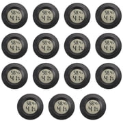 Mini Hygrometer Digital Thermometer Humidity Meter 15 Pack Hygrometer Thermometers Indoor/Outdoor Humidity Monitor Reptile Thermometer for Humidors Greenhouse Garden Cellar Fahrenheit(℉)/ Celsius(℃)