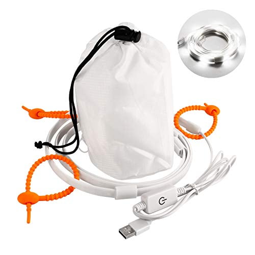 zerproc Outdoor Camping String Lights, Portable USB Lantern Rope Lights with Sensor Touch Switch