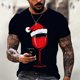 thumbnail image 1 of Camisetas con tema del Festival de Navidad para hombre, ropa con estampado 3d, camisetas de manga corta de verano, camisas bonitas de moda de gran tamaño, 2023, 1 of 4