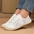 thumbnail image 2 of Women's Lightweight Walking shoes- Mesh canvas flat shoes & Lace breathable shoes, 2 of 13