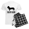 thumbnail image 6 of CafePress - Try Not To Trip Over My Wiener Men's Light Pajamas - Men's Light Loose Fit Cotton Pajama Set, 6 of 7