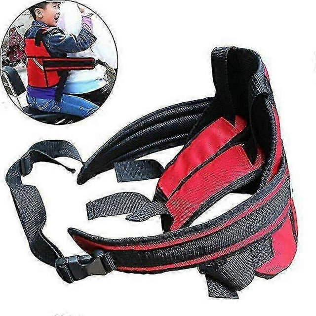 Children Seat Belts Motorcycle Seat Belt Baby Style Harness Drop Resistance, , Red Scrollsqy