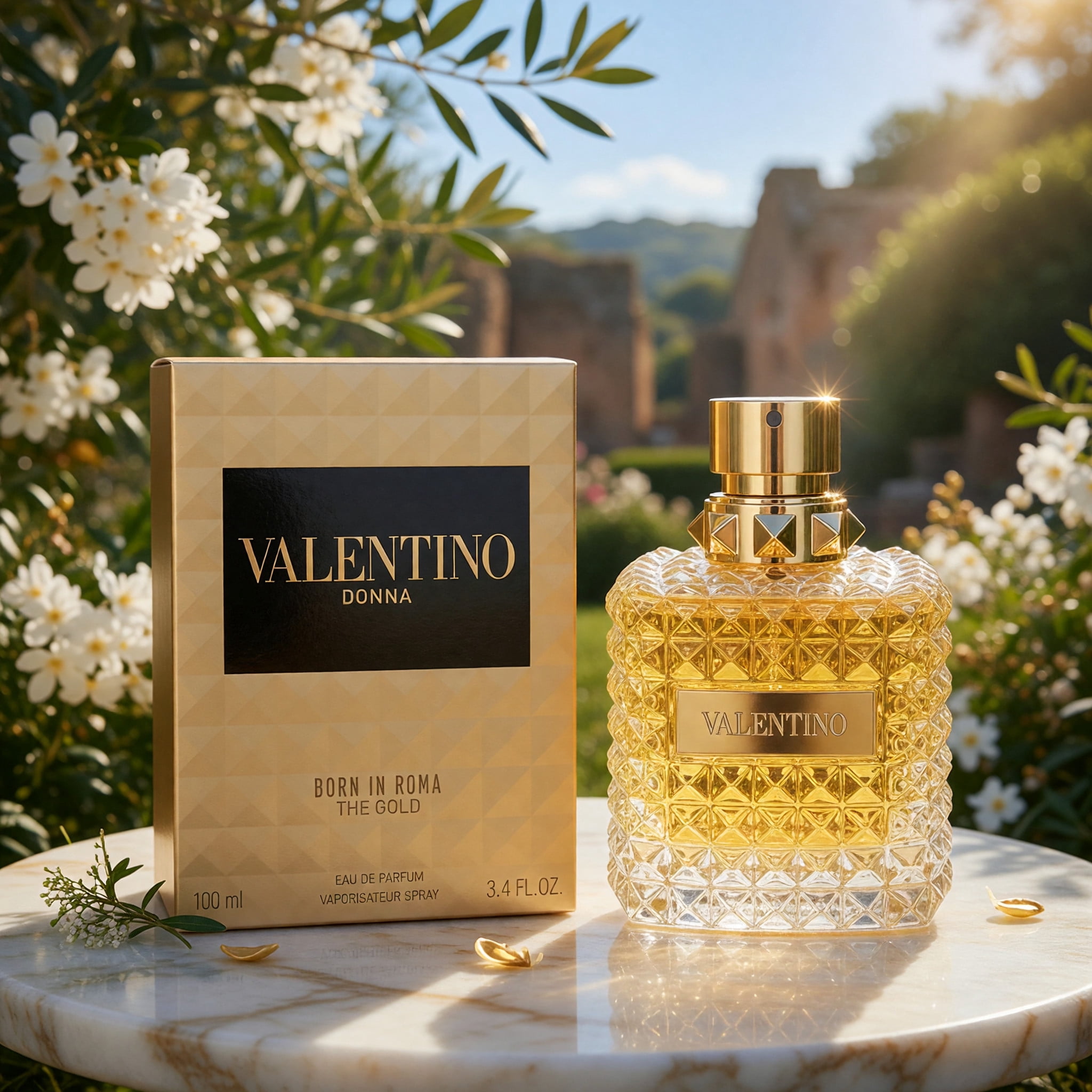 Valentino Ladies Born in Roma the Gold Donna 3.4 oz EDP Spray 