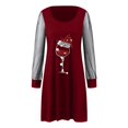 thumbnail image 3 of WILLBEST Vestido Casual Para Mujer, Vestido Clásico De Té Para Mujer, Vestido De Cuello En V De Manga Larga Con Cinturón, Vestidos De Fiesta Con Vuelo, 3 of 3