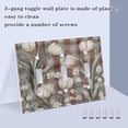 thumbnail image 6 of WOBOGO White Tulip Flowers 2-hole Switch Plates PC Flame Retardant Plastic Material Glossy Finish Smooth Touch 4.56x4.48x0.27in, 6 of 8