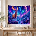 thumbnail image 5 of Stag in Cosmic Landscape, Mystical Ethereal Fantasy, for Space Lovers, Celestial Home Decor, Housewarming Gift, Tapestry Wall Hanging for Bedroom, Living Room and Dorm, 5 of 7