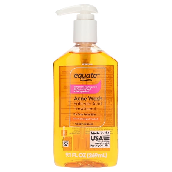 Equate Acne Wash Salicylic Acid Treatment, 9.1 fl oz