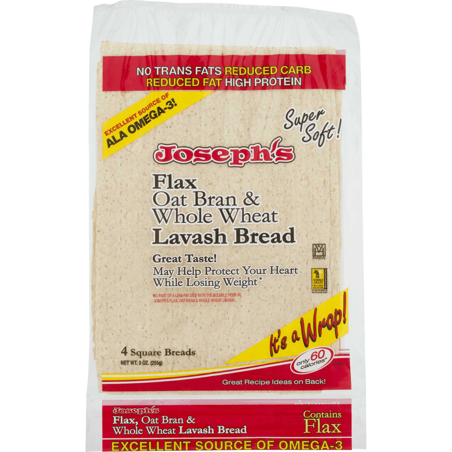 Josephs Its A Wrap Lavash Bread 4 Ct 9 Oz Bread Poster