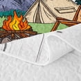 thumbnail image 5 of Erosebridal Happy Camping Twin Quilt Set For Camper Lover,Old Bran Door Twin Coverlet Set For Kids,2pcs, 5 of 7