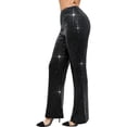 thumbnail image 5 of Elippeo Women Sequin Pants for Women High Waist Bell Bottoms Glitter Wide Leg Palazzo Pants Night Club Sparkle Flared Trousers, 5 of 10
