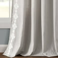 thumbnail image 4 of Lush Decor Luxury Modern Geo Linen Like Embroidery Border Window Curtain Panel Light Gray Single 52X84, 4 of 11