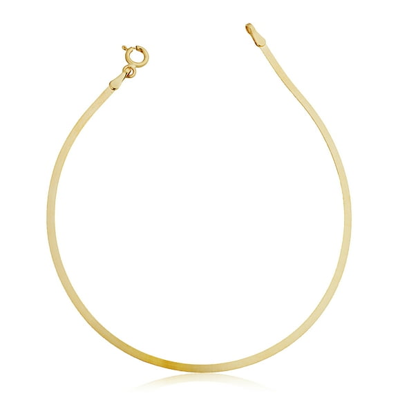 KoolJewelry 10k Yellow Gold 1.8 mm Herringbone Bracelet (7.5 inch)