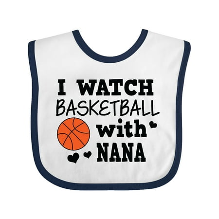 

Inktastic I Watch Basketball with Nana Gift Baby Boy Bib
