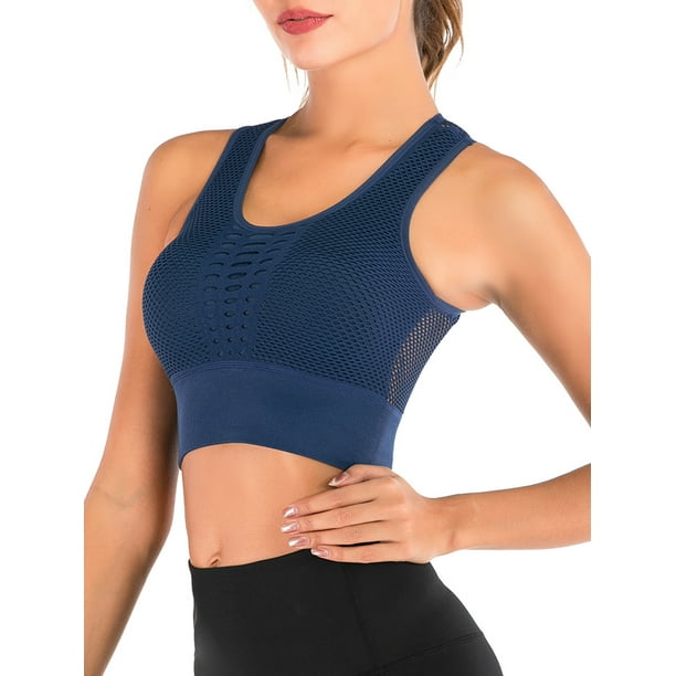 Womens Shapers Solid Color Absorbing Push Up Sport Bra With Quick