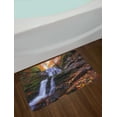 thumbnail image 2 of Outdoor Bath Mat, Mountain Waterfall Autumnal Forest Fallen Leaves Moss Cascade Serene View, Non-Slip Plush Mat Bathroom Kitchen Laundry Room Decor, 29.5 X 17.5 Inches, Orange Green Brown, Ambesonne, 2 of 2