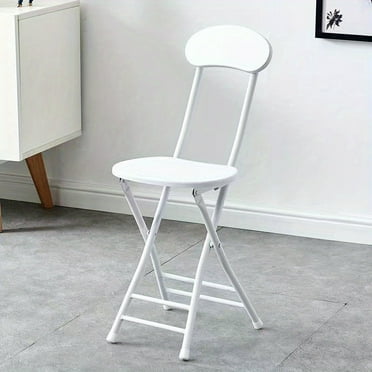 YANERHUA Folding Chair, Portable, No Assembly Required, with Oval Seat and Backrest, for Home, Dorms, Office