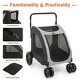 thumbnail image 6 of Ktaxon Foldable Pet Stroller for Medium to Large Dogs, Dog Stroller with Adjustable Handle, Black & Gray, 6 of 8