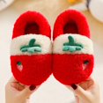 thumbnail image 3 of Vedolay Toddler Girls Boys Winter Warm Slippers Plush Cute Bedroom House Indoor Shoes Red,26, 3 of 4