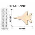 thumbnail image 2 of Unfinished Wood Fighter Jet Airplane Shape - Craft- up to 46" DIY 18" / 1/4", 2 of 3