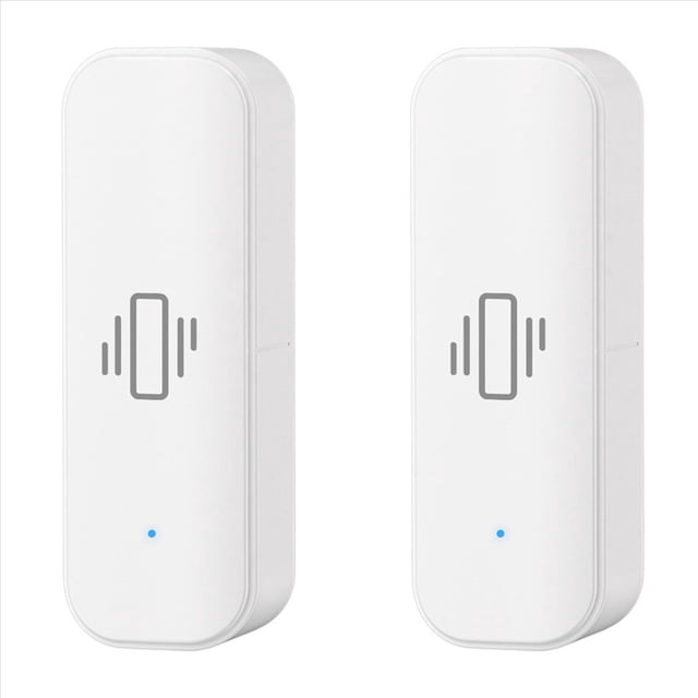 2X Tuya Smart Vibration Sensor ZigBee Tuya Sensor Monitor App Control Security Protection Zigbee Sensor,2 x Smart Vibration Sensor,White