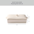 thumbnail image 2 of Better Homes & Gardens Artisan 9.3" x 15.5" Cream Stoneware Roasting Pan with Lid, 2 of 21