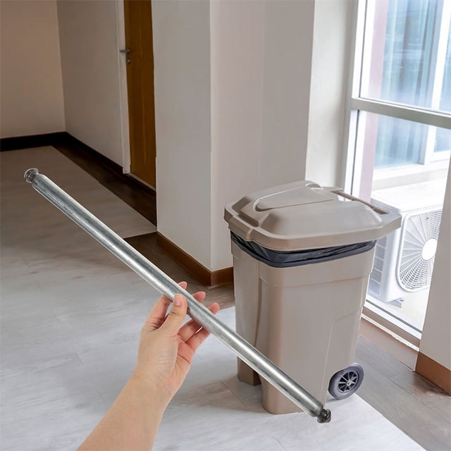 SKISUNO Eje Para De Basurero Plateado De Metal Duradero Con Instalación Fácil Y Funcionamiento Suave