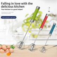 thumbnail image 3 of Whizzy Whisk Semi-Automatic Egg Whisk Hand Push Egg Beater Stainless Steel Blender Mixer, 3 of 4