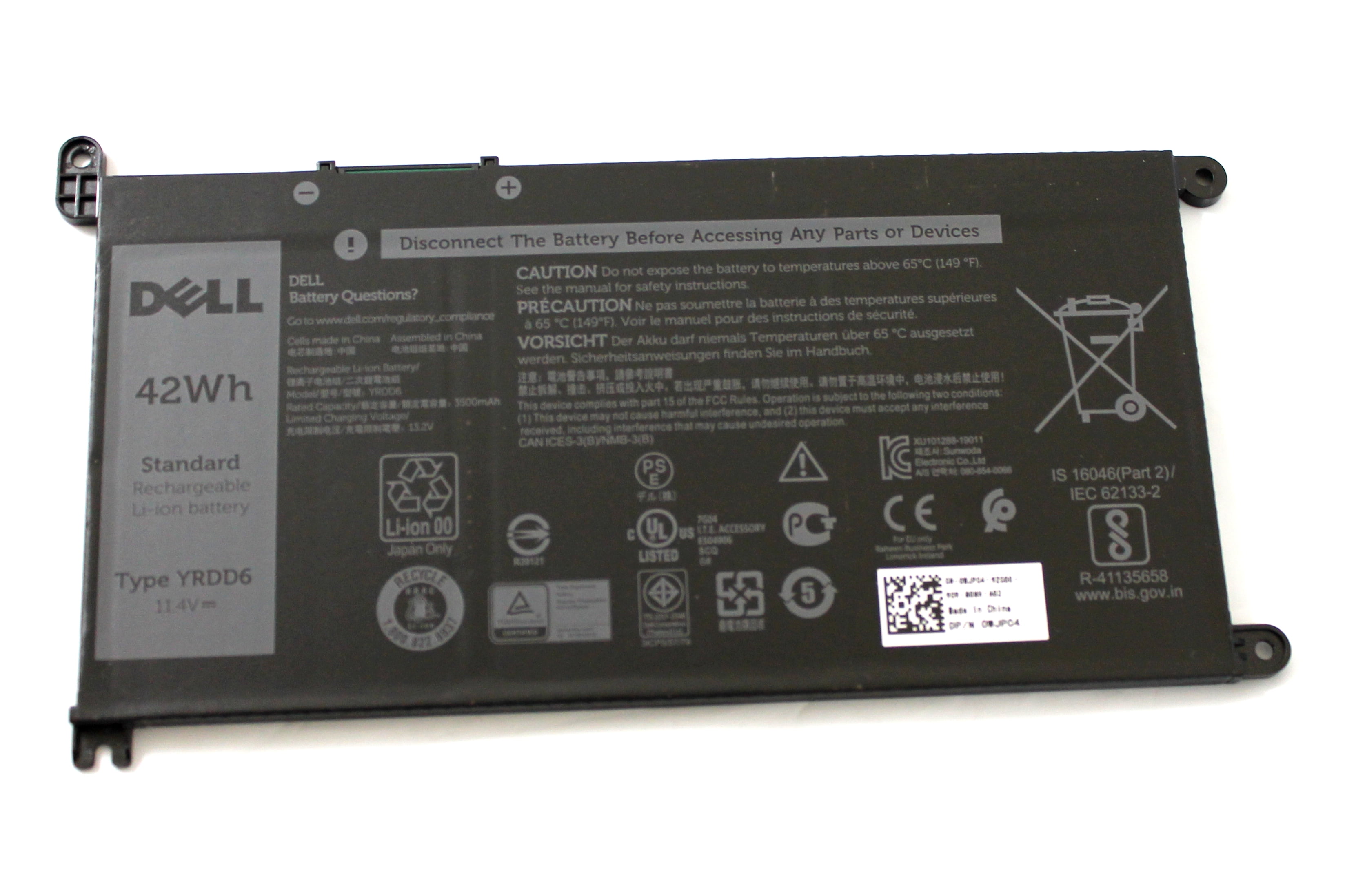 WJPC4 Dell Genuine OEM 42Wh Liion Battery YRDD6