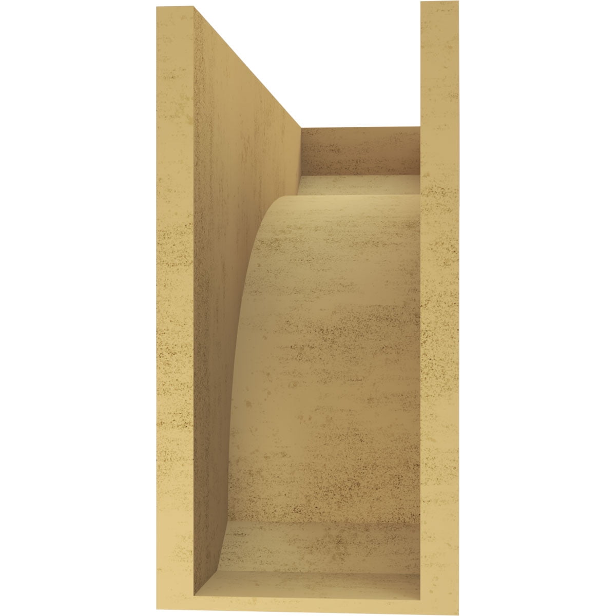 8"W x 24"D x 16"H Classic Legacy Rough Cedar Woodgrain TimberThane Corbel, Primed Tan