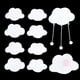 thumbnail image 1 of 8 nubes de fieltro blancas para decoración, adornos de fieltro, nubes de lana para colgar en la pared, nubes pequeñas., 1 of 7