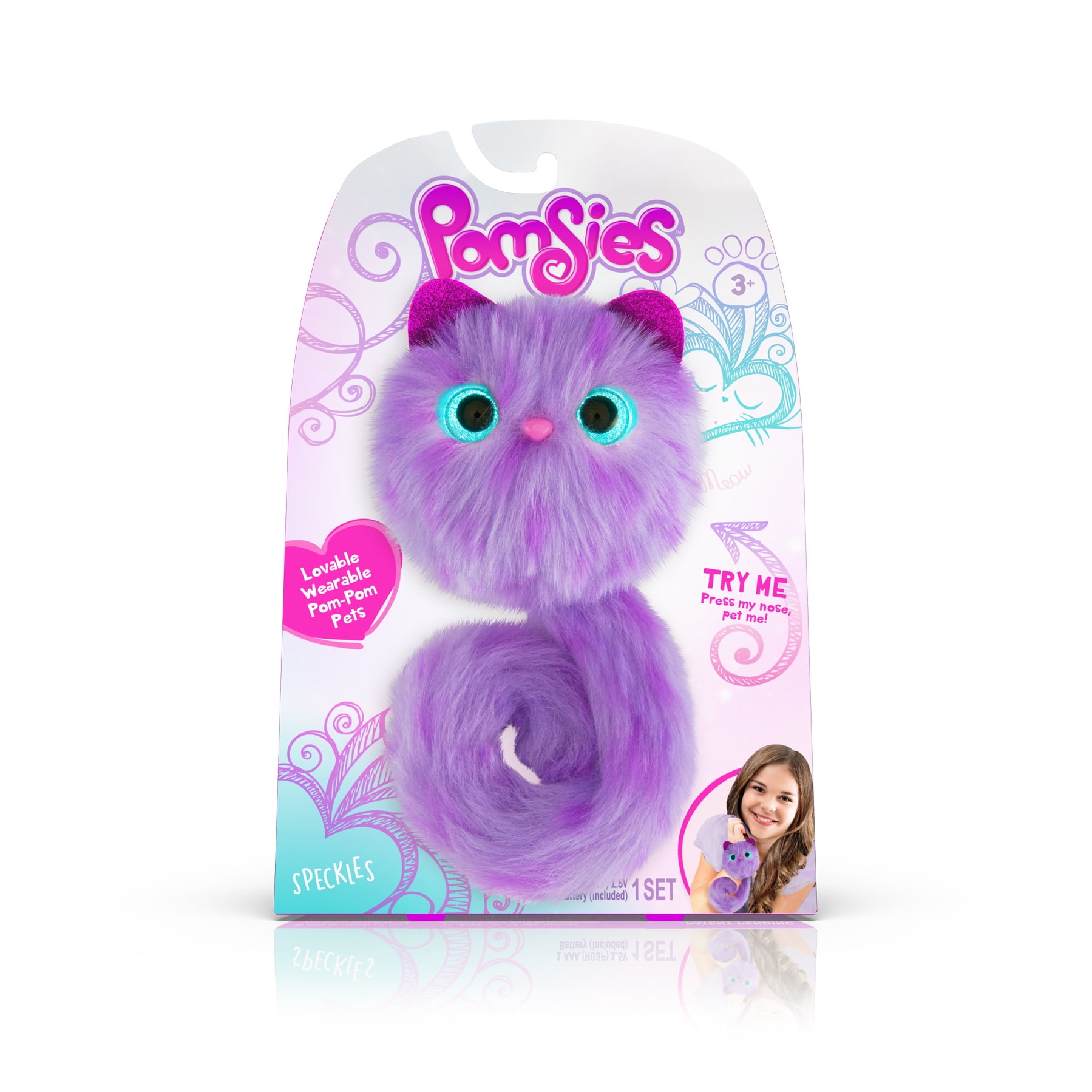 Pomsies Snowball Interactive Wearable Plush Pom Pom Pets by Sky Rocket 
