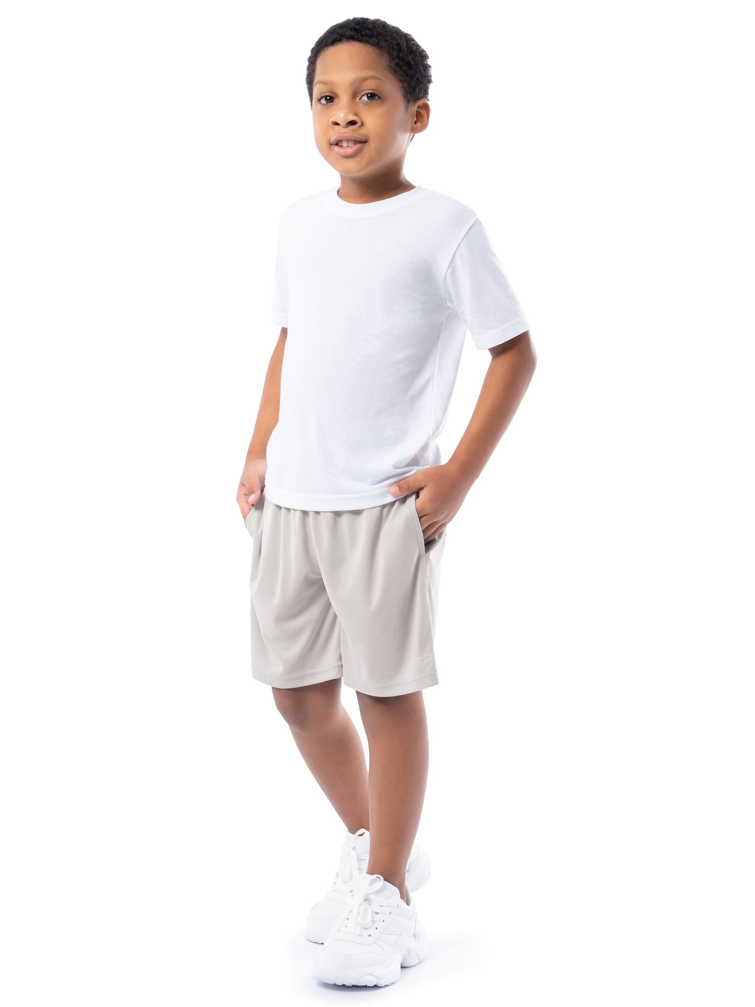 Athletic Works Boys Core Performance Shorts, 2-Pack, Sizes 4-18 & Husky