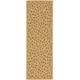 thumbnail image 3 of Safavieh Courtyard Camille Spotted Indoor/Outdoor Runner Rug, Natural/Gold, 2'3" x 6'7", 3 of 12