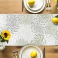 thumbnail image 4 of Burlap Table Runner 36 Inches Long,Vintage Sage Green Chrysanthemum Non-Slip Kitchen Table Runners for Dining Room Everyday Use Party Table Decorations Abstract Flower, 4 of 9