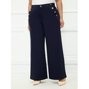ELOQUII Elements Women's Plus Size Wide Leg Cropped Pants