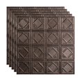 thumbnail image 1 of FASÄDE Traditional 4 Decorative Vinyl 2ft x 2ft Lay in Ceiling Panel in Smoked Pewter (5 Pack), 1 of 5