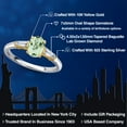 thumbnail image 2 of Gem Stone King 925 Silver and 10K Yellow Gold Green Prasiolite and Lab Grown Diamond Engagement Ring for Women | 0.95 Cttw | Oval 7X5MM | Gemstone Birthstone | Size 6, 2 of 6