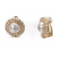 thumbnail image 5 of Yoursfs Imitation Pearl Clip On Earrings for Women Gold Plated Halo CZ no Pierced Clipon Earring, 5 of 5