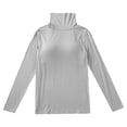 thumbnail image 3 of SXCXLSA Women's Long Sleeve Turtleneck Tank Tops with Built in Bras Slim Fit Padded Undershirt Lightweight Casual Layering T-Shirt Seamless Winter Warm Base Layer No Wire Bra Top, 3 of 6
