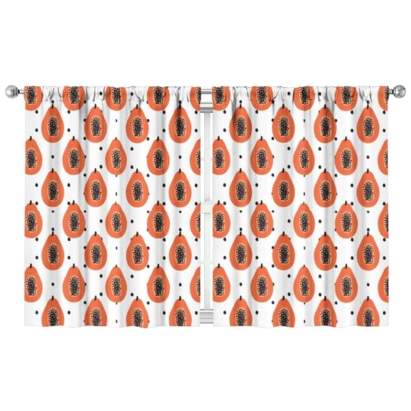Boys Girls Kids Nursery Curtains Awesome Papaya Pattern Print Pattern Window Drapes for Living Room Bedroom Playroom Decor Rod Pocket 42x54Inch 2 Panels