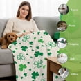 thumbnail image 6 of Throw Blanket Fleece Throw Blanket 40x50in, St. Patrick's Day Shamrock Seamless Soft Lightweight Bed Blankets Vintage Linen Fuzzy Couch Blankets for All Season, 6 of 9