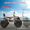 thumbnail image 2 of Garvee 24V Kids ATV, Ride on Car for Kids, 4WD Off-Road 4 Wheeler Quad Electric Toys Vehicle, 4x80W Powerful Engine, with 7AHx2 Large Battery, EVA Tires, Full Metal Suspension, LED Light（White）, 2 of 7