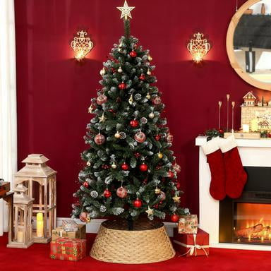 Rustic Christmas Tree Collar 26.8 Inch Hand-Woven Design Natural Color Tree Stand Cover