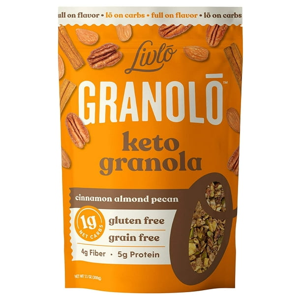 Livlo Keto Nut Granola Cereal 1g Net Carbs Grain Free Gluten Free Keto Friendly Low